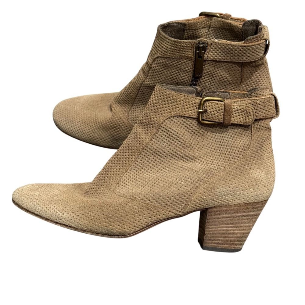 Aquatalia Perforated Side Zip Ankle Boot Size 9